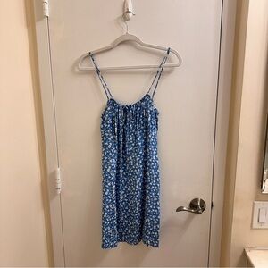 Reformation Blue Floral Spaghetti Strap Mini Dress size 4